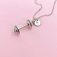 Dumbbell Necklace in Silver, N5594