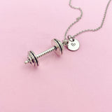 Dumbbell Necklace in Silver, N5594