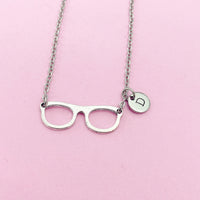 Eyeglasses Necklace, Reading Glasses Charm, Bookworm Gift, Eye Care Gift, Optometry Gift, Eye Doctor Gift, Optometrist Gift, N1413F