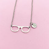 Eyeglasses Necklace, Reading Glasses Charm, Bookworm Gift, Eye Care Gift, Optometry Gift, Eye Doctor Gift, Optometrist Gift, N1413F