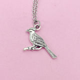 Silver Cardinal Charm Necklace, FN1022