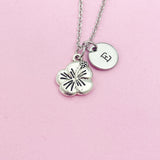 Silver Hibiscus Tropical Flower Charm Necklace, Personalized Gifts, N4649