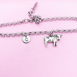 Silver Cow Charm Bracelet, N2631