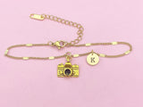 Gold Camera Charm Bracelet, Photography Student Gift, B46G