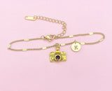 Gold Camera Charm Bracelet, Photography Student Gift, B46G