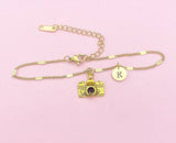 Gold Camera Charm Bracelet, Photography Student Gift, AN3948