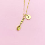 Gold Spoon Charm Necklace, CN1564