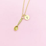 Gold Spoon Charm Necklace, CN1564