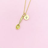 Gold Spoon Charm Necklace, CN1564