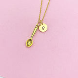 Gold Spoon Charm Necklace, CN1564