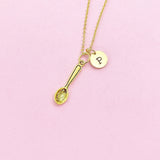 Gold Spoon Charm Necklace, CN1564