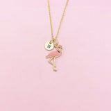 Gold Flamingo Charm Necklace, N2678