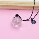 Dandelion Necklace in Black, Rose Gold, Gold or Silver in option, Wish Dandelion, Birthday Gifts, DN200