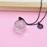 Dandelion Necklace in Black, Rose Gold, Gold or Silver in option, Wish Dandelion, Birthday Gifts, DN200