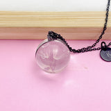 Dandelion Necklace in Black, Rose Gold, Gold or Silver in option, Wish Dandelion, Birthday Gifts, DN200