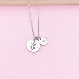 Silver Morning Glory Necklace, September Birthday Gift, Flower Jewelry Gift, AN3833