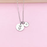 Silver Morning Glory Necklace, September Birthday Gift, Flower Jewelry Gift, AN3833