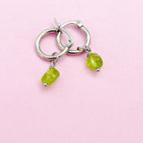 Peridot Earrings in Silver, Natural Gemstone Jewelry, AN3974