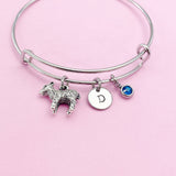 Silver Lamb Charm Bracelet Personalized Customized Monogram Jewelry, N1587