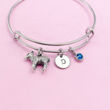 Silver Lamb Charm Bracelet Personalized Customized Monogram Jewelry, N1587