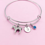 Silver Lamb Charm Bracelet Personalized Customized Monogram Jewelry, N1587