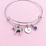 Silver Lamb Charm Bracelet Personalized Customized Monogram Jewelry, N1587