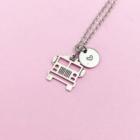 School Bus Necklace Stainless Steel Jewelry, N5231