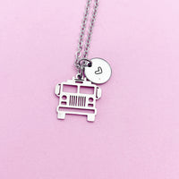 School Bus Necklace Stainless Steel Jewelry, N5231