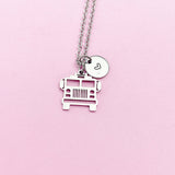 School Bus Necklace Stainless Steel Jewelry, N5231