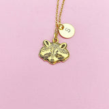 Raccoon Necklace, Gold Raccoon Charm Necklace, N469