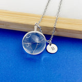 Dandelion Necklace in Gold or Silver, Wish Dandelion, Birthday Gifts, Terrarium Jewelry, Pressed Flowers Jewelry, Gardening Gift, DN200