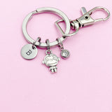 Silver Small Monkey Charm Keychain, AN160