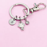 Silver Small Monkey Charm Keychain, AN160