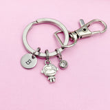 Silver Small Monkey Charm Keychain, AN160