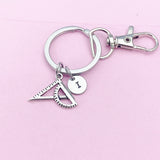 Protractor Triangle Ruler Keychain, Bracelet Necklace in Option, Engineer Architect Gifts, BN767