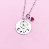 Silver Coach Necklace Best Christmas Gifts for Coach, School Sport Coach Gifts, D010