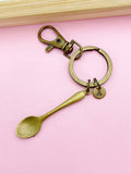 Bronze Kitchen Utensil Spoon Charm Keychain, Personalized Keychain, N2663