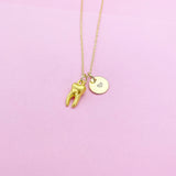 Gold Molar Tooth Charm Necklace, Dentist Dental Jewelry Gifts, N5351