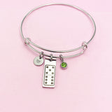 Domino Bracelet, Domino Tile Charm, Domino Playing Club Gift, Domino Game Charm, AD077