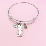 Domino Bracelet, Domino Tile Charm, Domino Playing Club Gift, Domino Game Charm, AD077