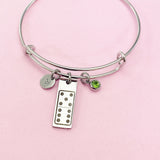 Domino Bracelet, Domino Tile Charm, Domino Playing Club Gift, Domino Game Charm, AD077