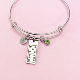 Domino Bracelet, Domino Tile Charm, Domino Playing Club Gift, Domino Game Charm, AD077