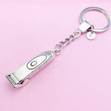 Silver Hair Clipper Charm Keychain, Shaver Clipper Trimmer Hair Salon Barber Tools, Barber Shop Gifts, N5598