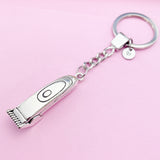 Silver Hair Clipper Charm Keychain, Shaver Clipper Trimmer Hair Salon Barber Tools, Barber Shop Gifts, N5598