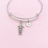 Silver Caduceus Charm Bracelet, N761