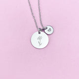 Iris Stainless Steel Charm Necklace, D650B