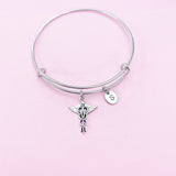 Silver Veterinarian Caduceus Charm Bracelet, AN1707