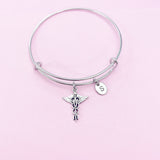 Silver Veterinarian Caduceus Charm Bracelet, AN1707