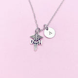 DH Caduceus Necklace, Dental Hygienist Gift, N197F
