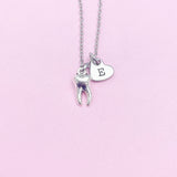 Silver Tooth Charm Necklace, Dental Hygiene Gift Dentist Gift, BN1326